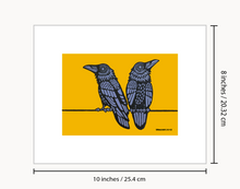 Load image into Gallery viewer, Two Ravens ~ Ready to Frame