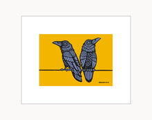 Load image into Gallery viewer, Two Ravens ~ Ready to Frame