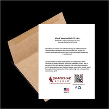 Load image into Gallery viewer, Black bear red fish 2024 - Card