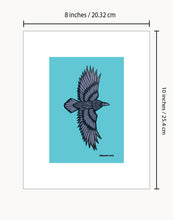 Load image into Gallery viewer, Raven in Flight - Ready to Frame