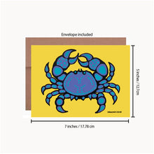 Load image into Gallery viewer, Blue Crab ~ Card