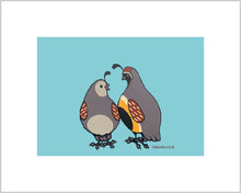 Load image into Gallery viewer, Quail Mates - Ready to frame