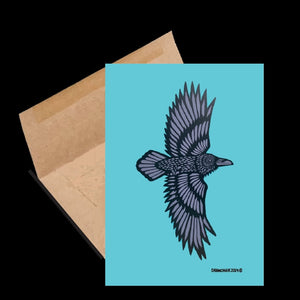 Raven in Flight - Card