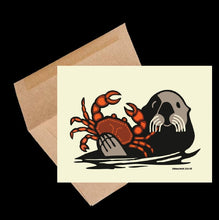 Load image into Gallery viewer, Sea  Otter Crab ~ Card
