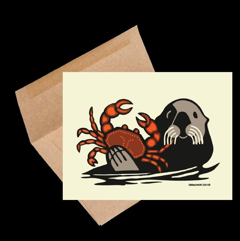 Sea  Otter Crab ~ Card