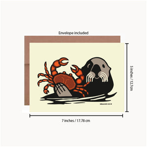 Sea  Otter Crab ~ Card