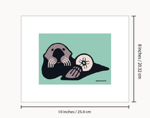 Load image into Gallery viewer, Sea otter sand dollar ~ Ready to frame
