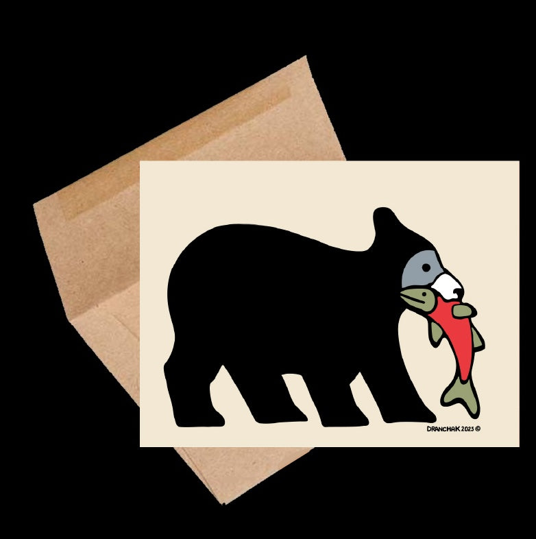 Walking Bear Fish ~ Card