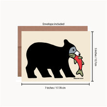 Load image into Gallery viewer, Walking Bear Fish ~ Card

