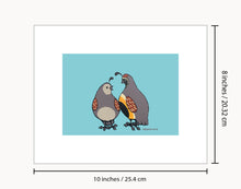 Load image into Gallery viewer, Quail Mates - Ready to frame
