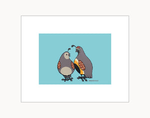 Quail Mates - Ready to frame