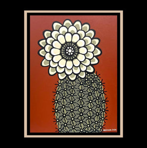 Cactus flower 81 - Original 12"x16"