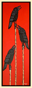 Raven #72 ~ Original  8"x24"